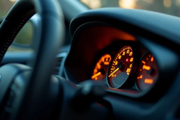 Voyant d'entretien allumé sur le tableau de bord d'une Opel Meriva